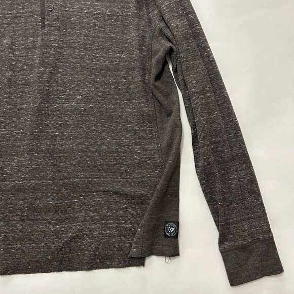Lot of 2 Express Waffle Henley Shirt Mens sz M Gray & Teal Heathered Thermal Top - Picture 14 of 16